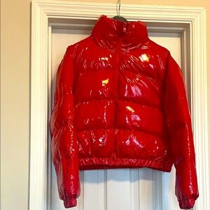 Azalea Wang Red Puffer Jacket